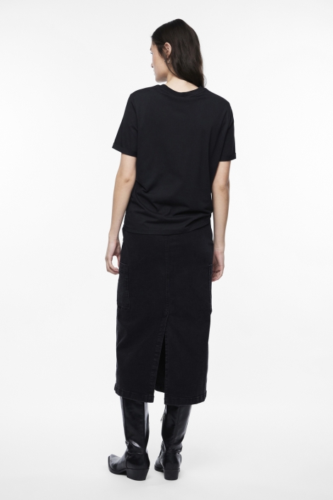 Pieces pcria ss fold up solid tee noos bc